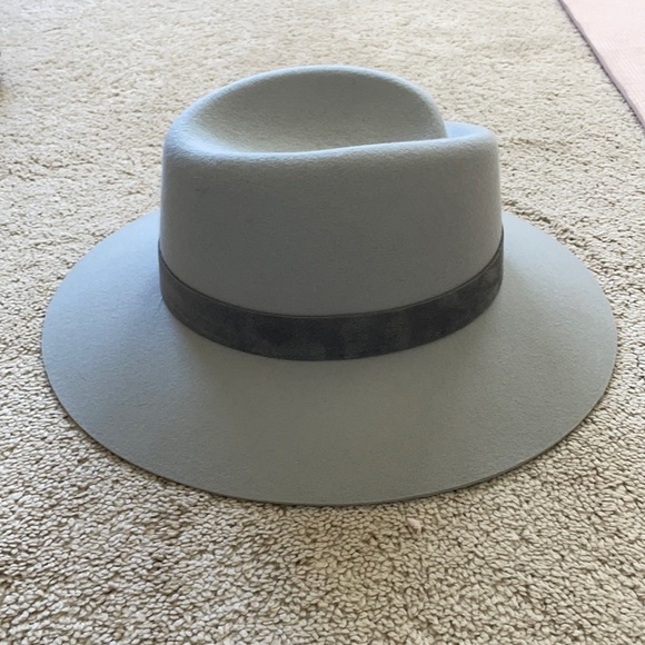 Rag & Bone Gray Zoe fedora hat L main image 4
